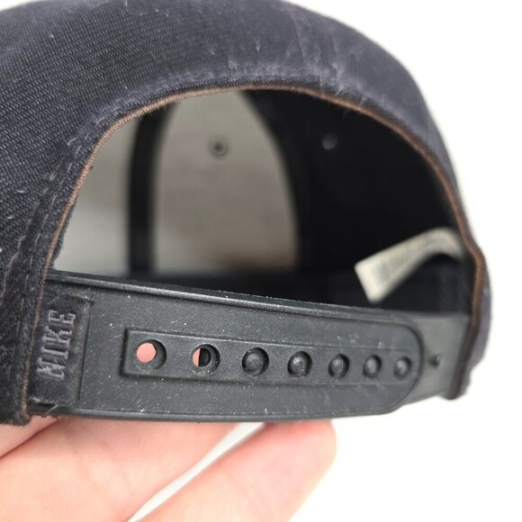 Vintage Y2K Nike Just Do it Snap Large Patch SnapBack Hat Grey Black - Picture 6 of 10